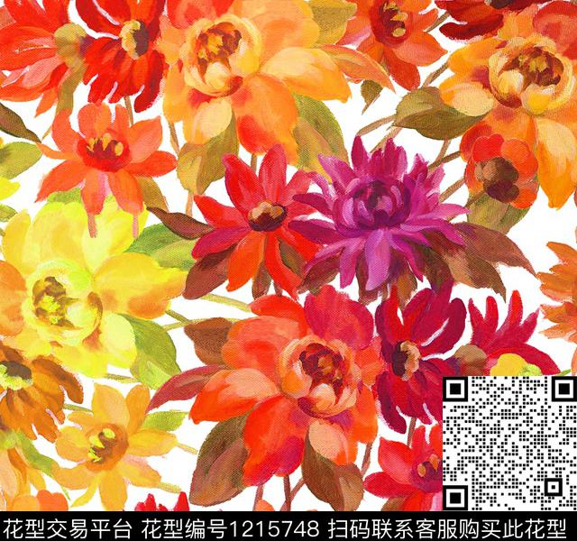 zj-163.jpg - 1215748 - 花卉 油画花型 秋冬花型 - 数码印花花型 － 女装花型设计 － 瓦栏