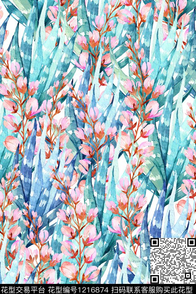 2019-06-01-3B.jpg - 1216874 - 女装 花卉 泳装 - 数码印花花型 － 女装花型设计 － 瓦栏