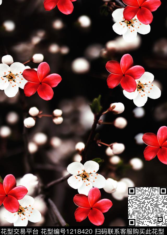 190604-02.jpg - 1218420 - 时尚 数码花型 花卉 - 数码印花花型 － 女装花型设计 － 瓦栏