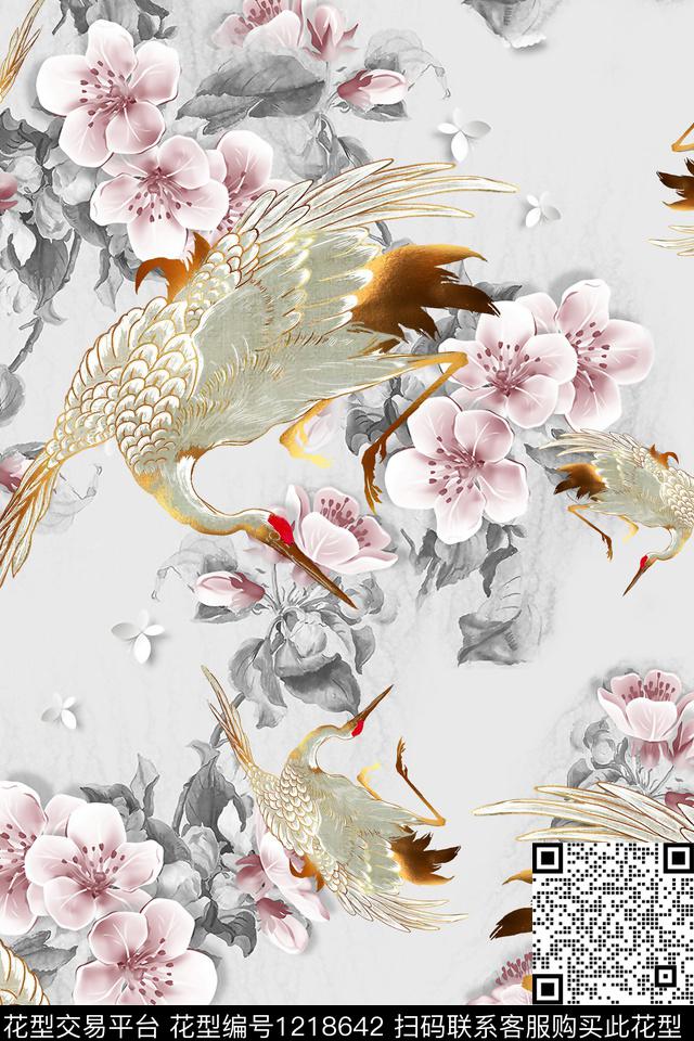 170.jpg - 1218642 - 花卉 动物 中国 - 数码印花花型 － 女装花型设计 － 瓦栏