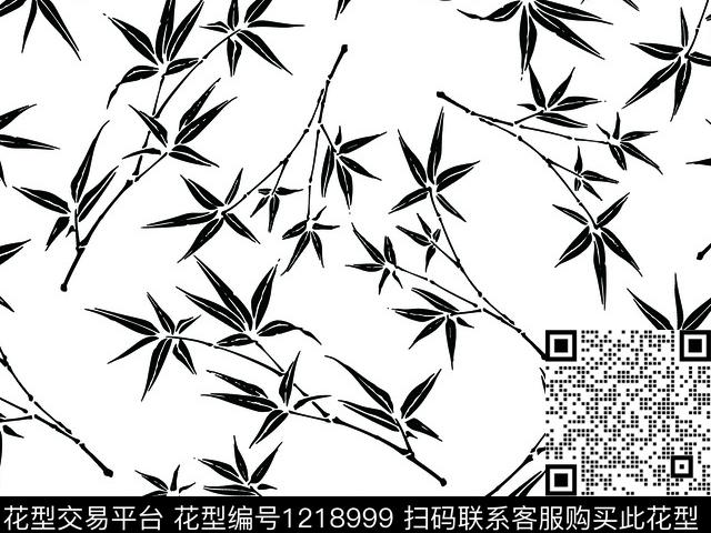 190614-3.jpg - 1218999 - 竹子 散点排列 淑女 - 传统印花花型 － 女装花型设计 － 瓦栏