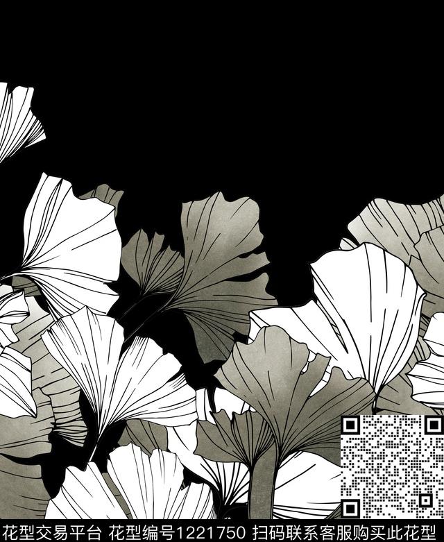996-NH.jpg - 1221750 - flowers geometric background - 数码印花花型 － 女装花型设计 － 瓦栏