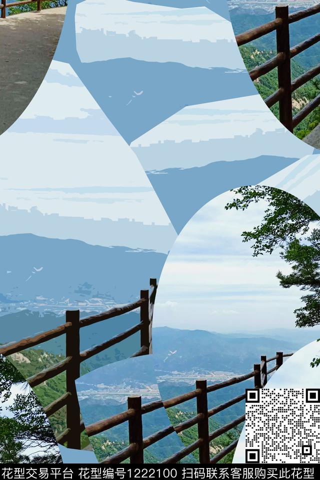 190617-gxzp-6-00.jpg - 1222100 - 风景景观 个性照片 高山白云 - 数码印花花型 － 男装花型设计 － 瓦栏