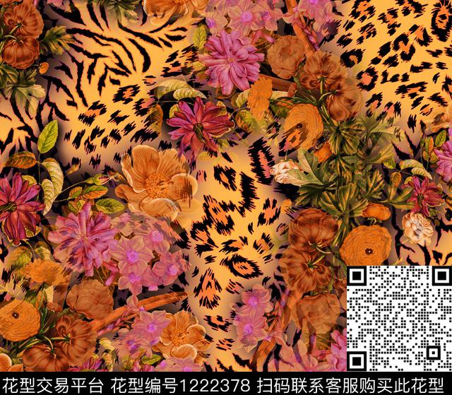 190604-01.jpg - 1222378 - 时尚 数码花型 豹纹 - 数码印花花型 － 女装花型设计 － 瓦栏