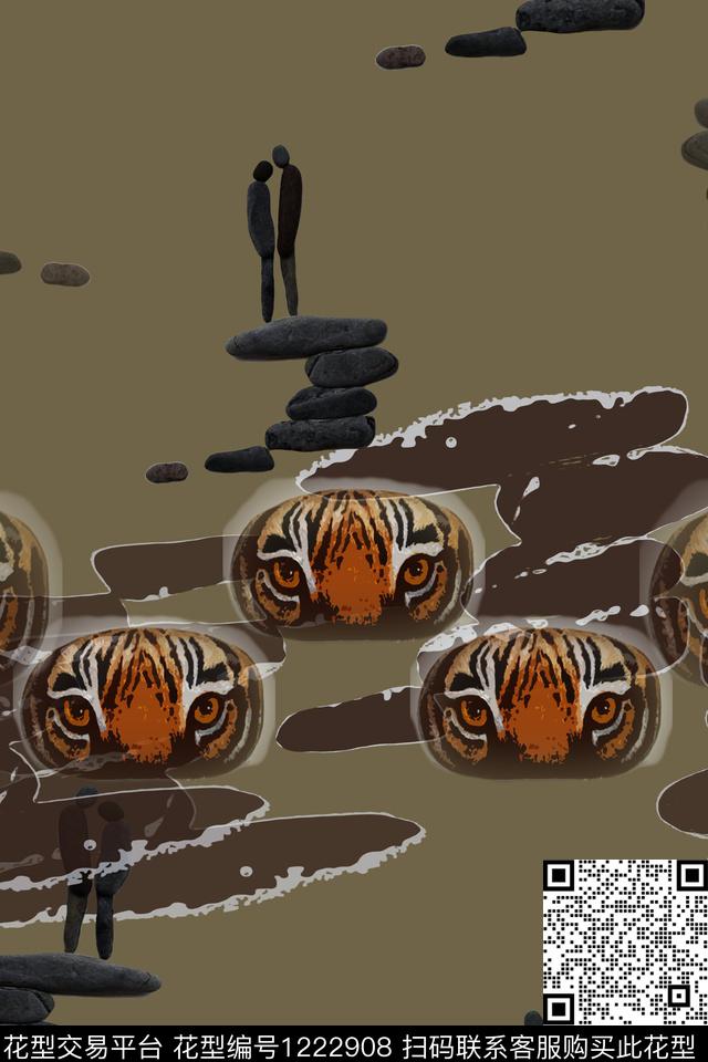 190617-gxzp-10-00.jpg - 1222908 - 个性照片 老虎 动物 - 数码印花花型 － 男装花型设计 － 瓦栏