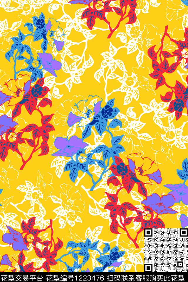 179-2.jpg - 1223476 - 抽象 花卉 小碎花 - 传统印花花型 － 女装花型设计 － 瓦栏