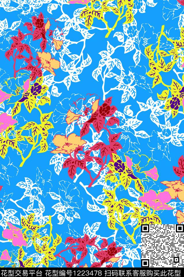 179-4.jpg - 1223478 - 抽象 花卉 小碎花 - 传统印花花型 － 女装花型设计 － 瓦栏
