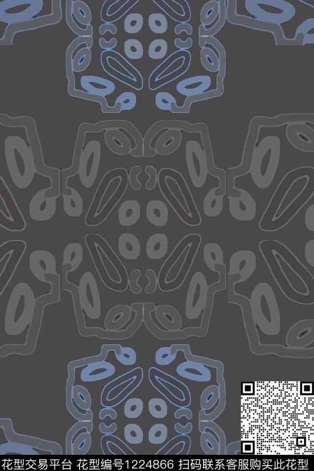 民族风图案男装休闲花卉传统时尚传统印花花型下载（图片编号: 1224866） - 瓦栏（Walan）