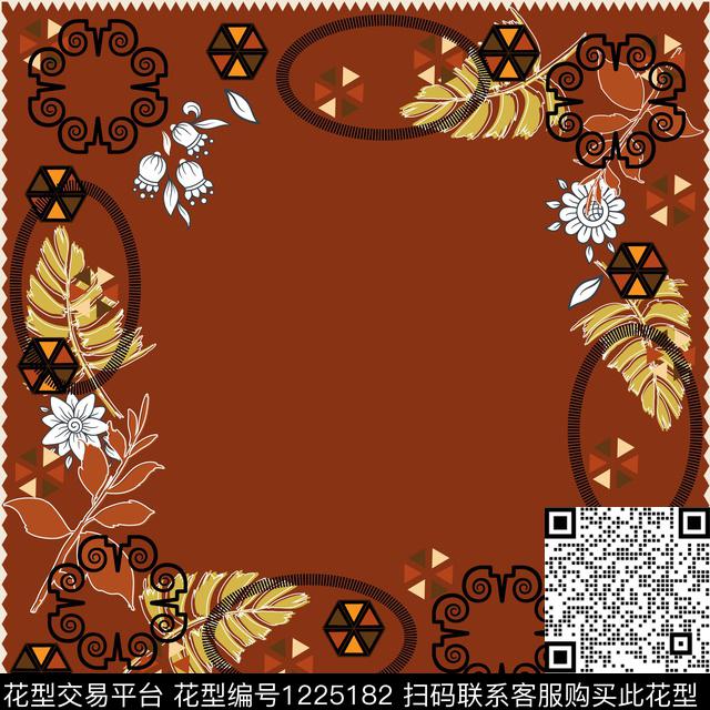2.jpg - 1225182 - 抽象花卉 春夏花型 扎染花型 - 传统印花花型 － 方巾花型设计 － 瓦栏