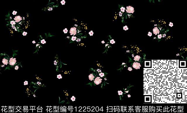 185.jpg - 1225204 - 传统花型 花卉 水彩花卉 - 传统印花花型 － 女装花型设计 － 瓦栏