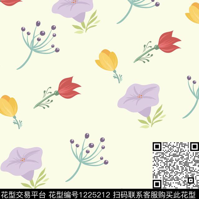 hhsj3.jpg - 1225212 - 少女 紫薇花 女装 - 传统印花花型 － 女装花型设计 － 瓦栏