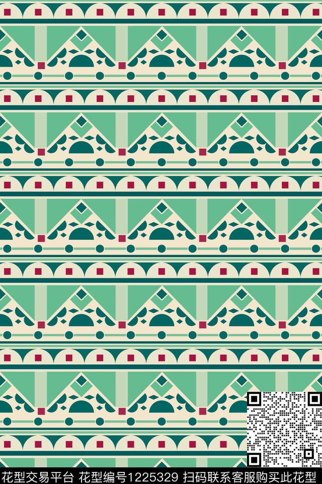 18.jpg - 1225329 - 几何 时尚 格子 - 传统印花花型 － 床品花型设计 － 瓦栏