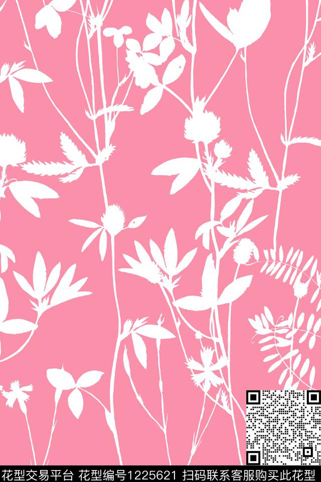 2019-06-24-c1.jpg - 1225621 - 大花 花卉 单色 - 传统印花花型 － 女装花型设计 － 瓦栏