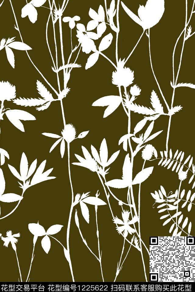 2019-06-24-B1.jpg - 1225622 - 大花 花卉 单色 - 传统印花花型 － 女装花型设计 － 瓦栏