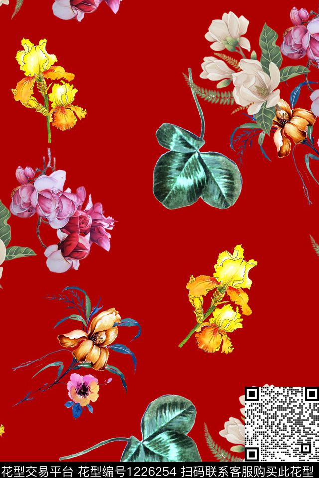 5.jpg - 1226254 - 小碎花 满版散花 手绘花卉 - 数码印花花型 － 女装花型设计 － 瓦栏