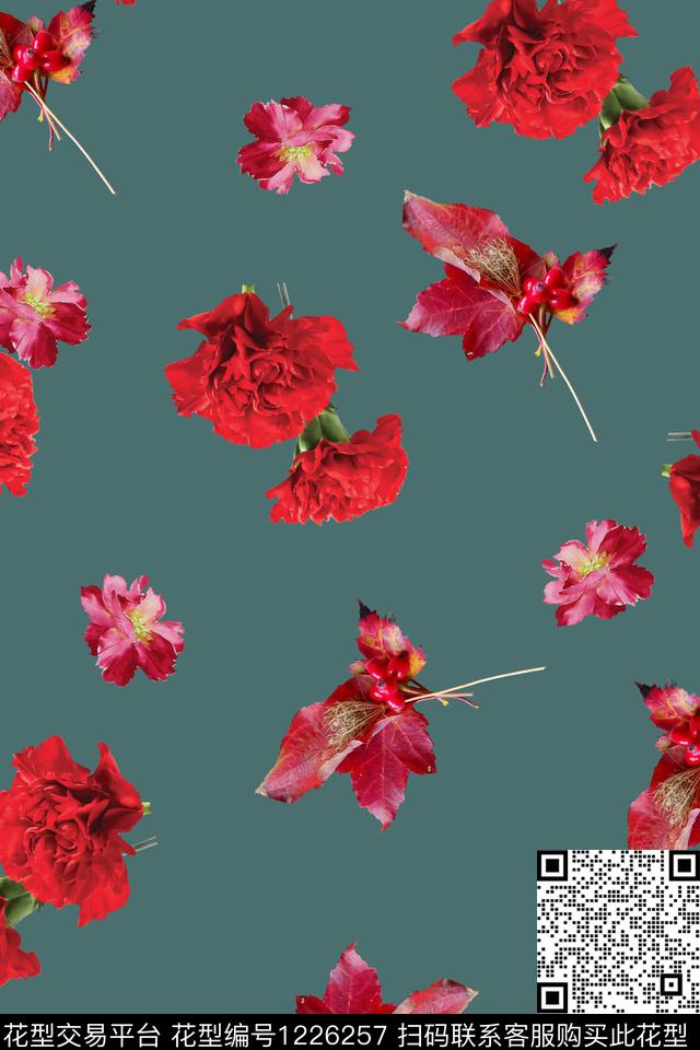 6.jpg - 1226257 - 小碎花 满版散花 手绘花卉 - 数码印花花型 － 女装花型设计 － 瓦栏