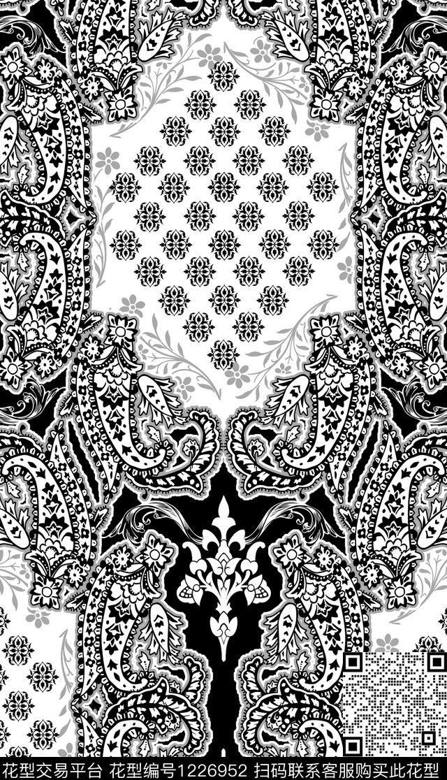 5602.jpg - 1226952 - 方巾 几何 佩斯利 - 传统印花花型 － 女装花型设计 － 瓦栏