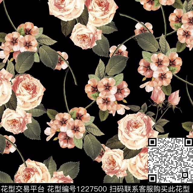 YC30.jpg - 1227500 - 女装 花卉 数码花型 - 数码印花花型 － 女装花型设计 － 瓦栏