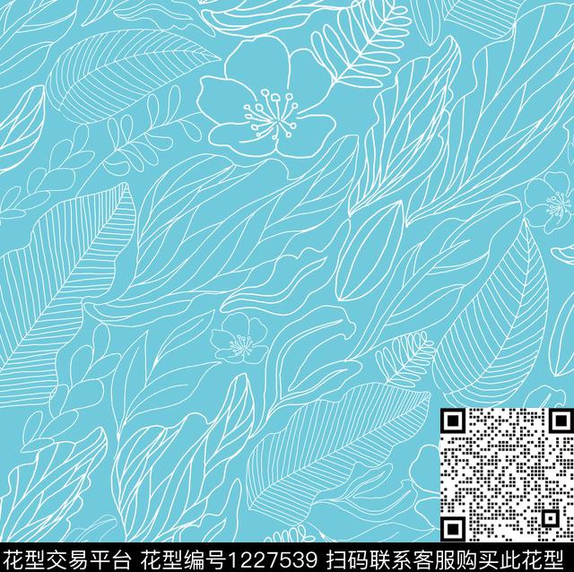 30.jpg - 1227539 - 时尚 植物 素描 - 传统印花花型 － 男装花型设计 － 瓦栏
