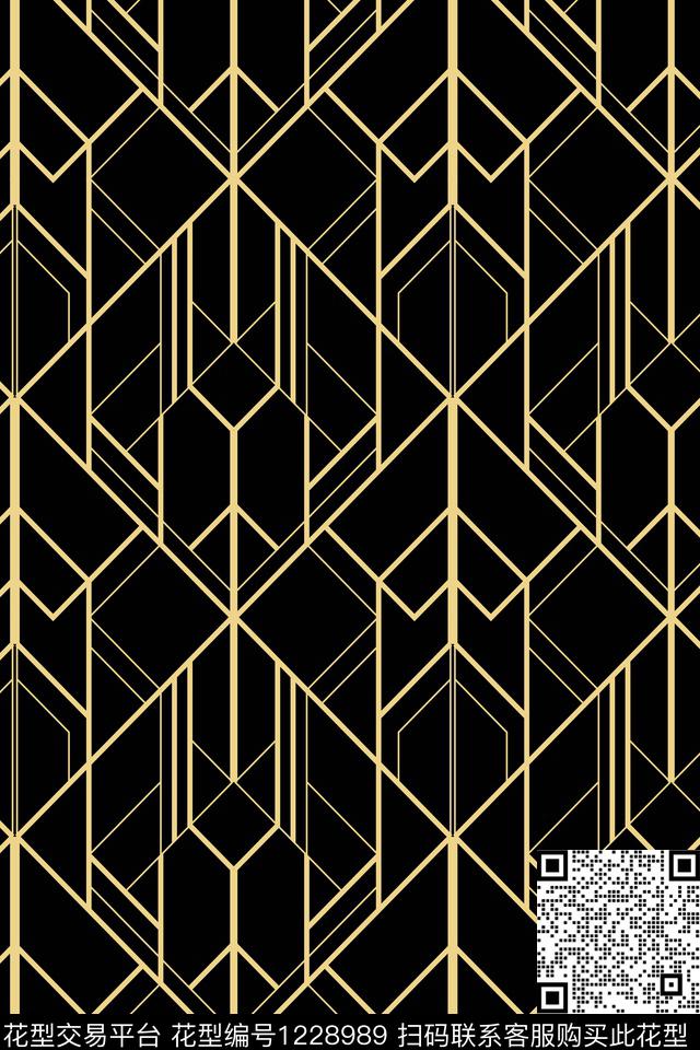 2019-7-4.jpg - 1228989 - 抽象 几何 线条 - 传统印花花型 － 男装花型设计 － 瓦栏
