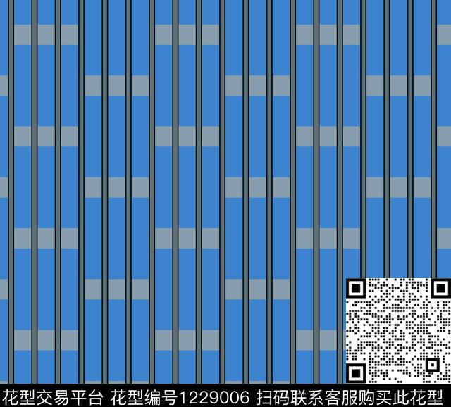 几何长方形1.tif - 1229006 - 几何 男装 蓝色 - 传统印花花型 － 男装花型设计 － 瓦栏