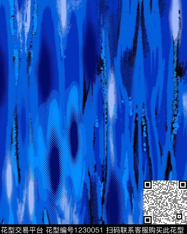 +9066.jpg - 1230051 - 渐变云纹 蓝色海洋 经典蓝色系列 - 数码印花花型 － 泳装花型设计 － 瓦栏