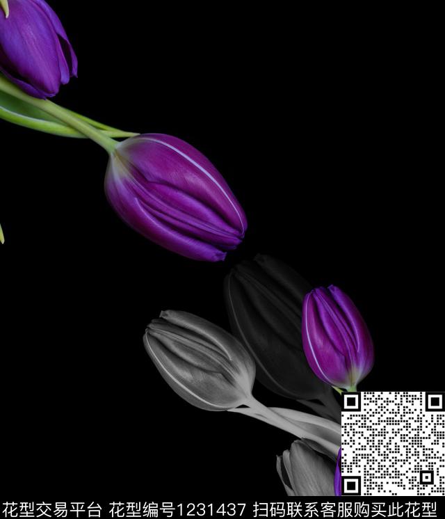 fflower.jpg - 1231437 - 大牌风 花卉 定位花 - 数码印花花型 － 女装花型设计 － 瓦栏