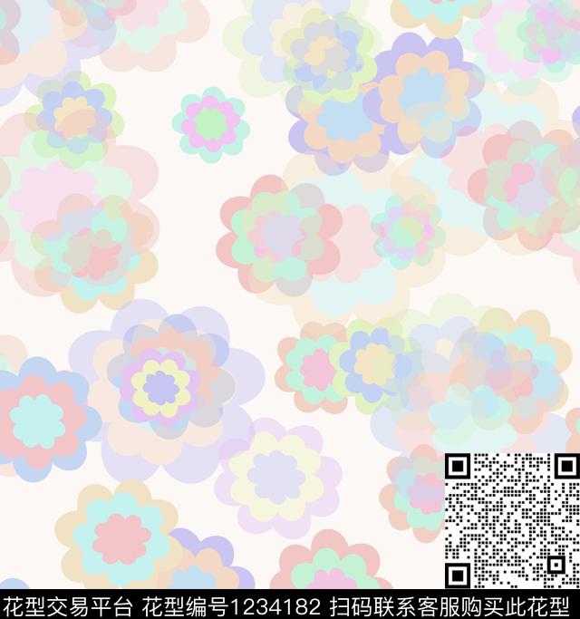 1688.jpg - 1234182 - 手绘花卉 颜色 抽象 - 数码印花花型 － 女装花型设计 － 瓦栏