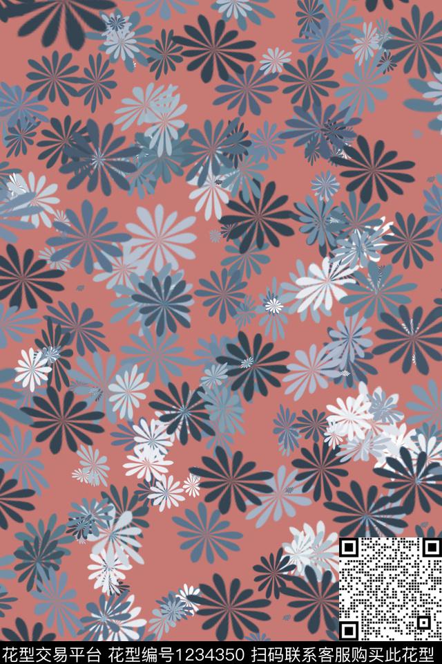 11.jpg - 1234350 - 花卉 炫彩 小碎花 - 数码印花花型 － 其他花型设计 － 瓦栏