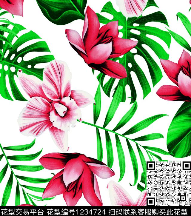 3.jpg - 1234724 - 大花 热带花型 花纹 - 数码印花花型 － 女装花型设计 － 瓦栏