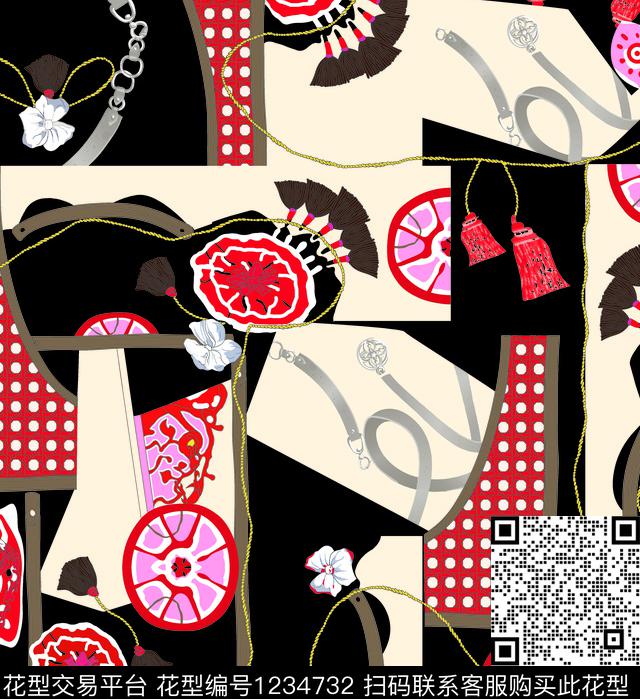6.jpg - 1234732 - 几何 花纹 链子 - 传统印花花型 － 女装花型设计 － 瓦栏