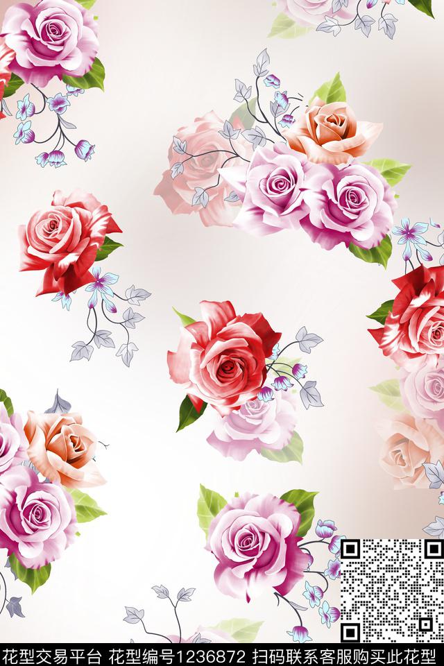 016-分层.jpg - 1236872 - 植物 花卉 1/2接 - 数码印花花型 － 女装花型设计 － 瓦栏