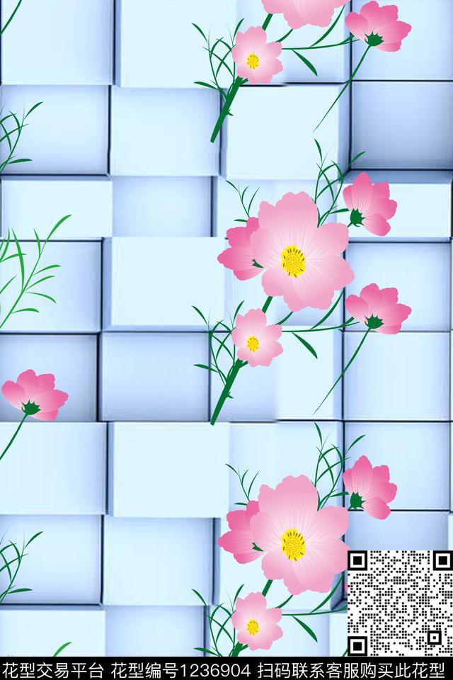 2019-7-19.jpg - 1236904 - 几何 底纹 花卉 - 数码印花花型 － 女装花型设计 － 瓦栏