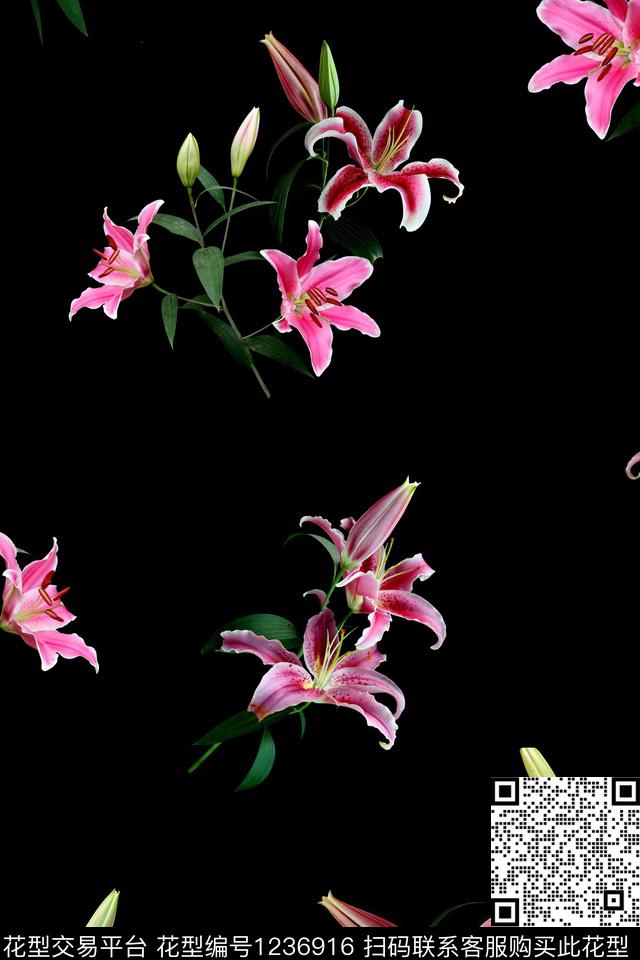011-分层.jpg - 1236916 - 植物 花卉 1/2接 - 数码印花花型 － 女装花型设计 － 瓦栏