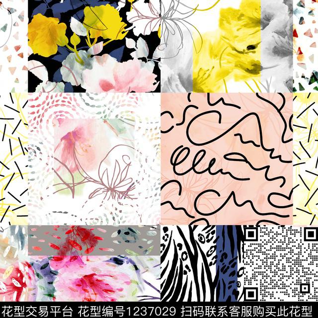 20190723b.jpg - 1237029 - 几何 花卉 - 数码印花花型 － 女装花型设计 － 瓦栏