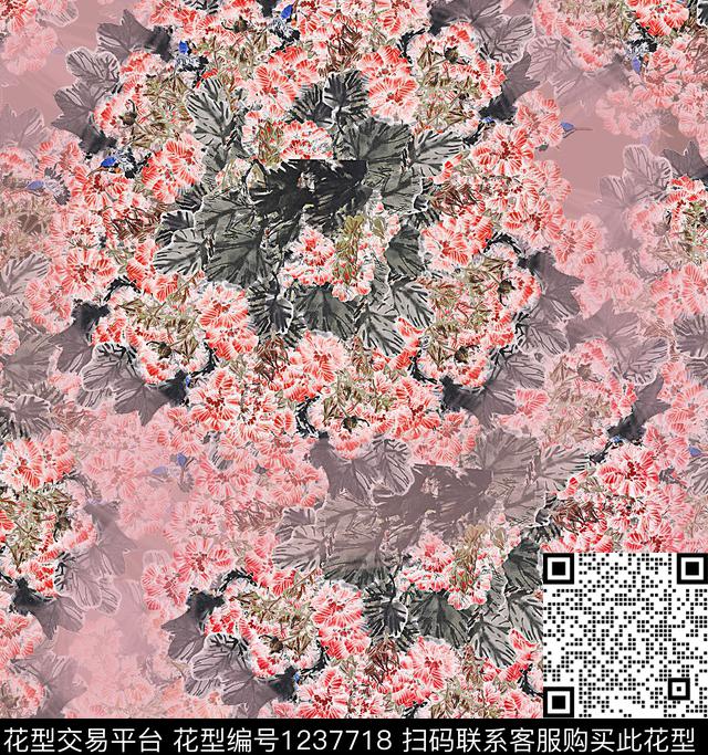 990.jpg - 1237718 - 中国 花卉 绘画 - 数码印花花型 － 女装花型设计 － 瓦栏