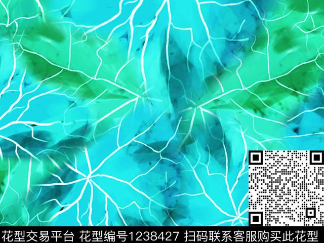 190744-1.jpg - 1238427 - 肌理 简约 抽象裂缝 - 数码印花花型 － 泳装花型设计 － 瓦栏