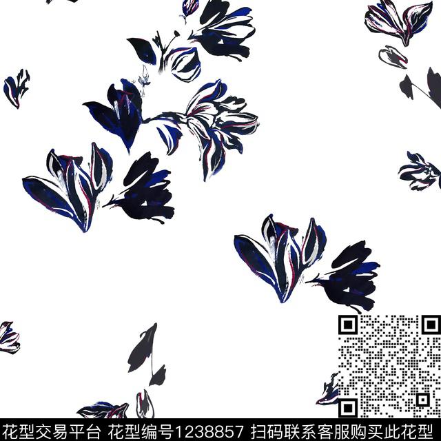 729-1.jpg - 1238857 - 小碎花 水彩花卉 - 数码印花花型 － 女装花型设计 － 瓦栏