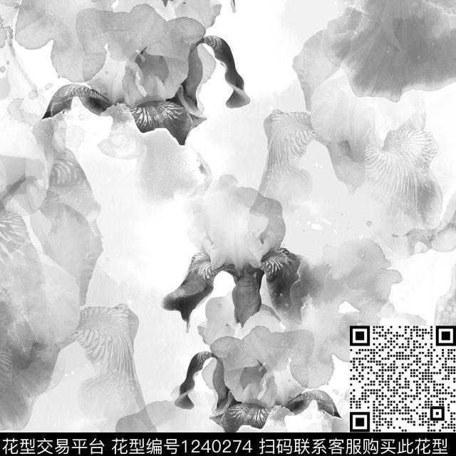 +90104.jpg - 1240274 - 春夏花型 单色系列 流行时尚 - 传统印花花型 － 泳装花型设计 － 瓦栏