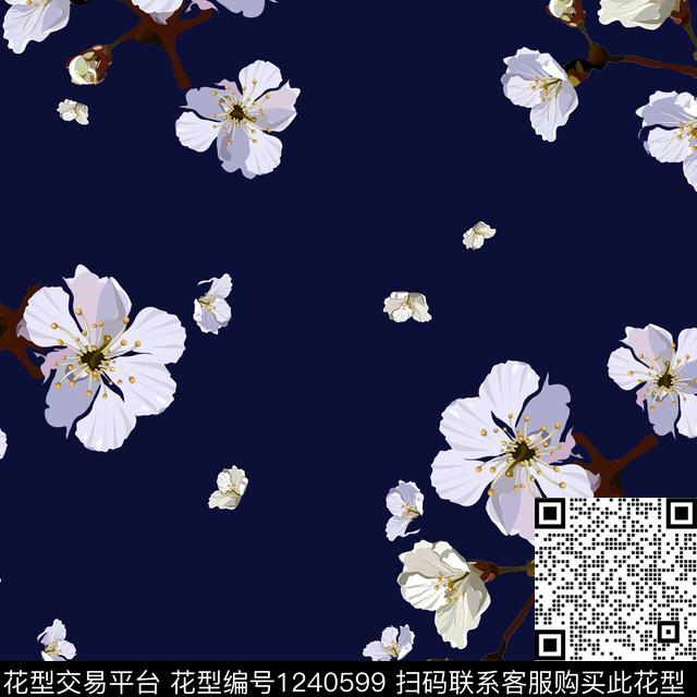 802.jpg - 1240599 - 国画 数码花型 水彩花卉 - 数码印花花型 － 女装花型设计 － 瓦栏