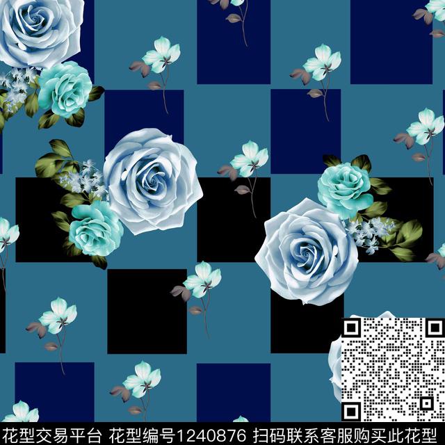Y19f0071.jpg - 1240876 - 几何 方巾 简约 - 数码印花花型 － 方巾花型设计 － 瓦栏