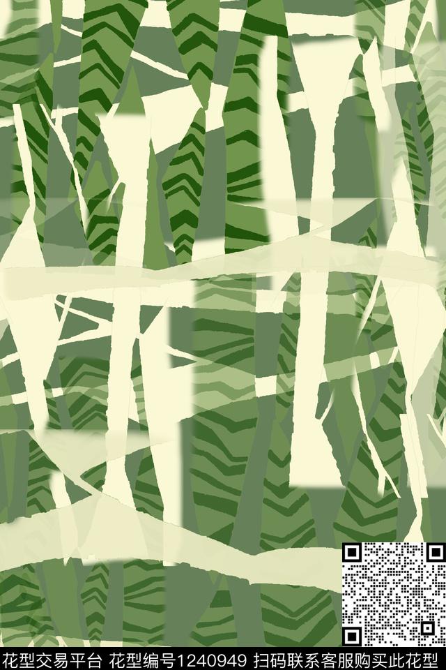 190806-syyh-6-00.jpg - 1240949 - 绿植树叶 休闲 抽象 - 数码印花花型 － 女装花型设计 － 瓦栏