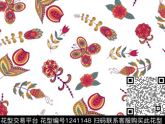 190808-1.jpg - 1241148 - 可爱 卡通 卡通花卉 - 传统印花花型 － 女装花型设计 － 瓦栏