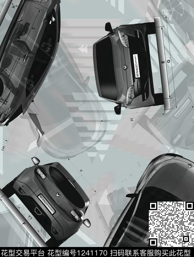 AI-H01结构汽车.jpg - 1241170 - 3D立体 炫酷汽车 结构线条 - 数码印花花型 － 男装花型设计 － 瓦栏