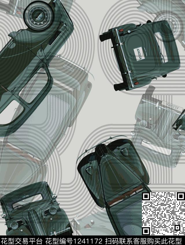 AI-H01线条底纹汽车.jpg - 1241172 - 3D立体 大牌男装 线条结构 - 数码印花花型 － 男装花型设计 － 瓦栏
