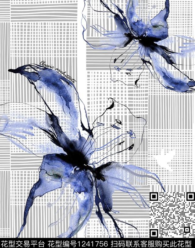 dh01.jpg - 1241756 - 扎染花型 混合拼接 几何 - 数码印花花型 － 男装花型设计 － 瓦栏