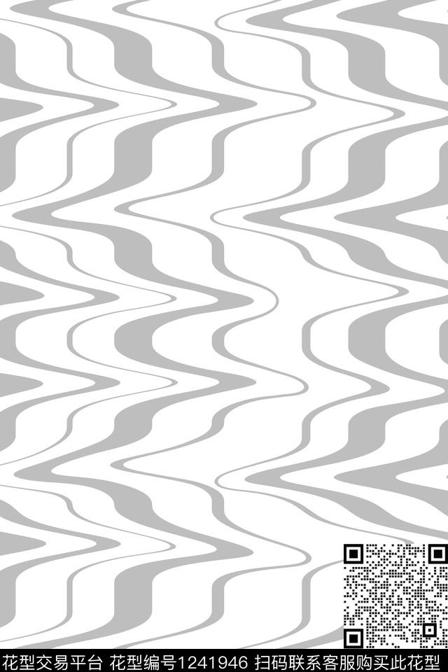 条纹数码印花花型下载（图片编号: 1241946） - 瓦栏（Walan）