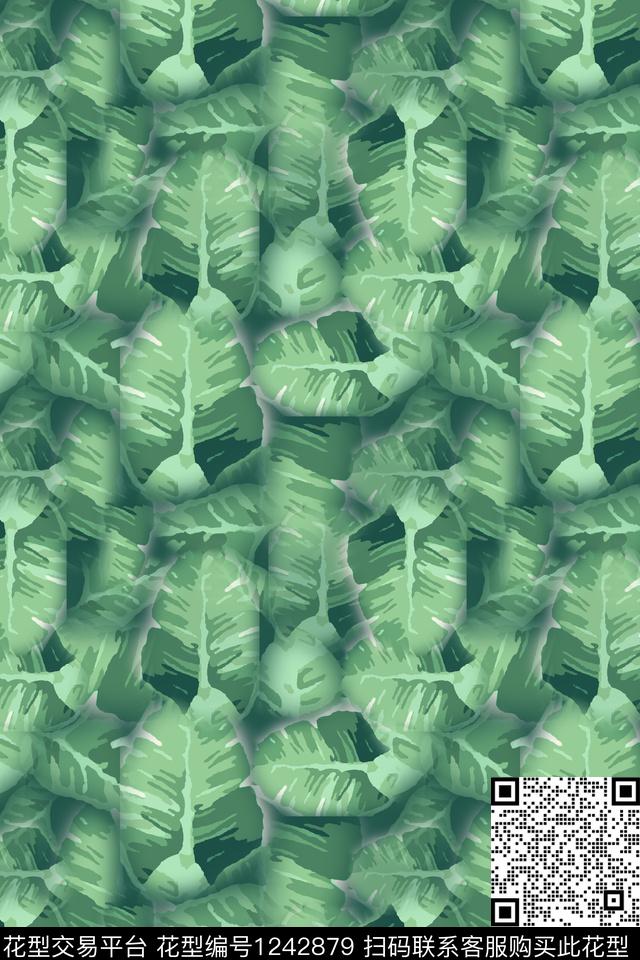 190806-syyh-17-00.jpg - 1242879 - 雪纺 绿植树叶 迷彩图案 - 数码印花花型 － 女装花型设计 － 瓦栏