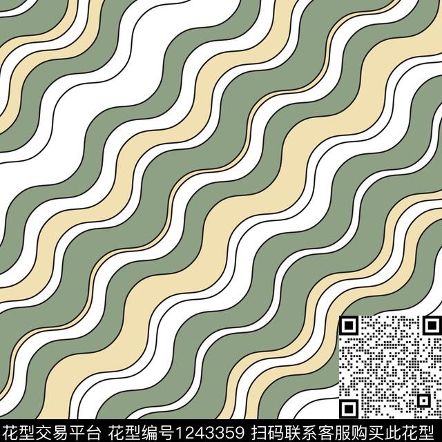 2019-08-11-14C.jpg - 1243359 - 线条 波浪纹 几何 - 传统印花花型 － 女装花型设计 － 瓦栏
