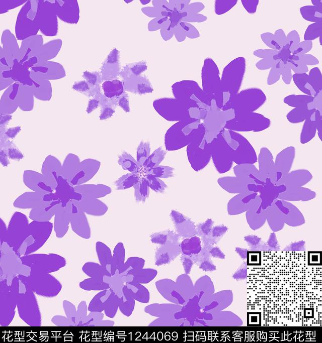 82682.jpg - 1244069 - 抽象 小碎花 花卉 - 数码印花花型 － 女装花型设计 － 瓦栏